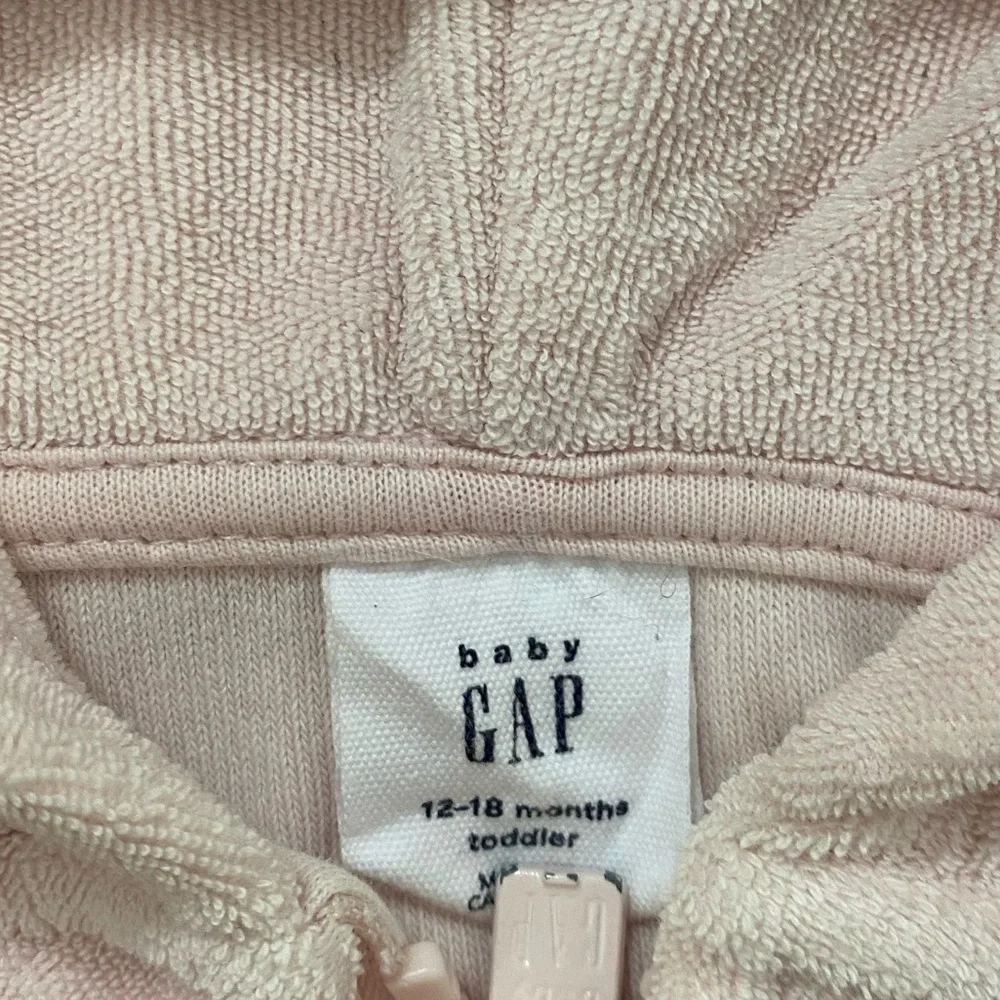 Gap Terry Pink Hooded Unicorn Romper - 12-18 months